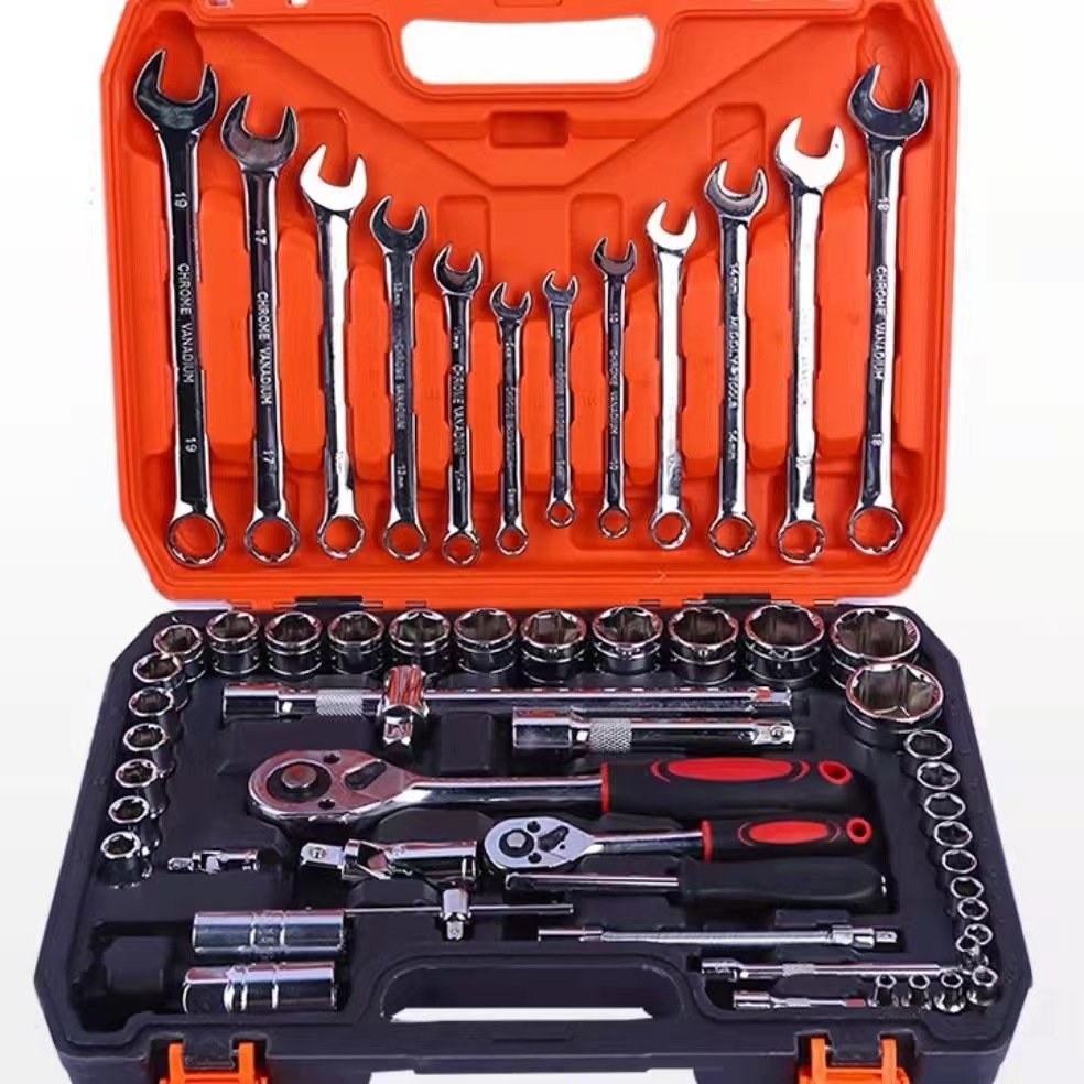 61 Pieces High Quality Mechanical Auto Repair Socket Wrench Tool Kit Set