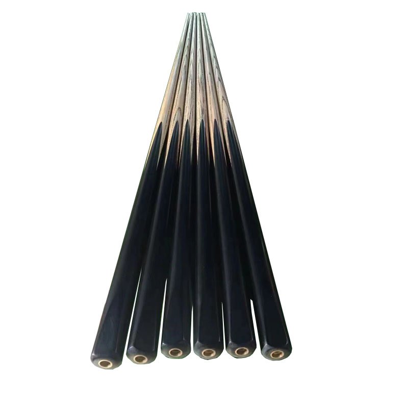 Hot Sale 1 Piece Snooker Pool Cue for Wood Ash Shaft Billiard One Pc Hand Made Single Stick Ebony Butt with Accessory Extension