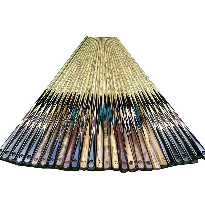 Hot Sale 1 Piece Snooker Pool Cue for Wood Ash Shaft Billiard One Pc Hand Made Single Stick Ebony Butt with Accessory Extension