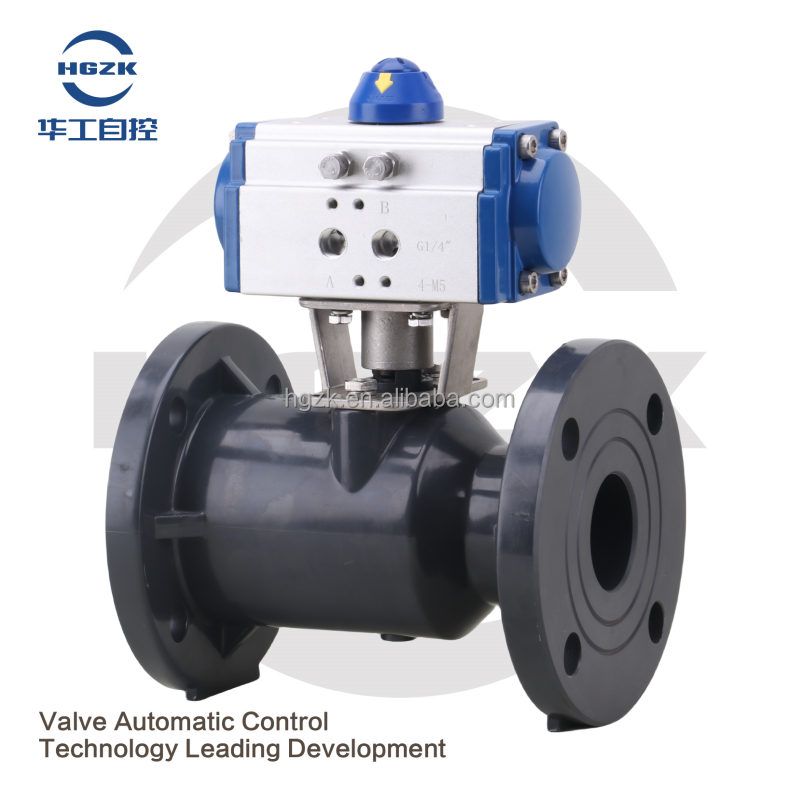 Acid and Alkali Corrosion Resistant Double-joint Plastic Chemical Union Chemical Pneumatic PVC Ball Valve