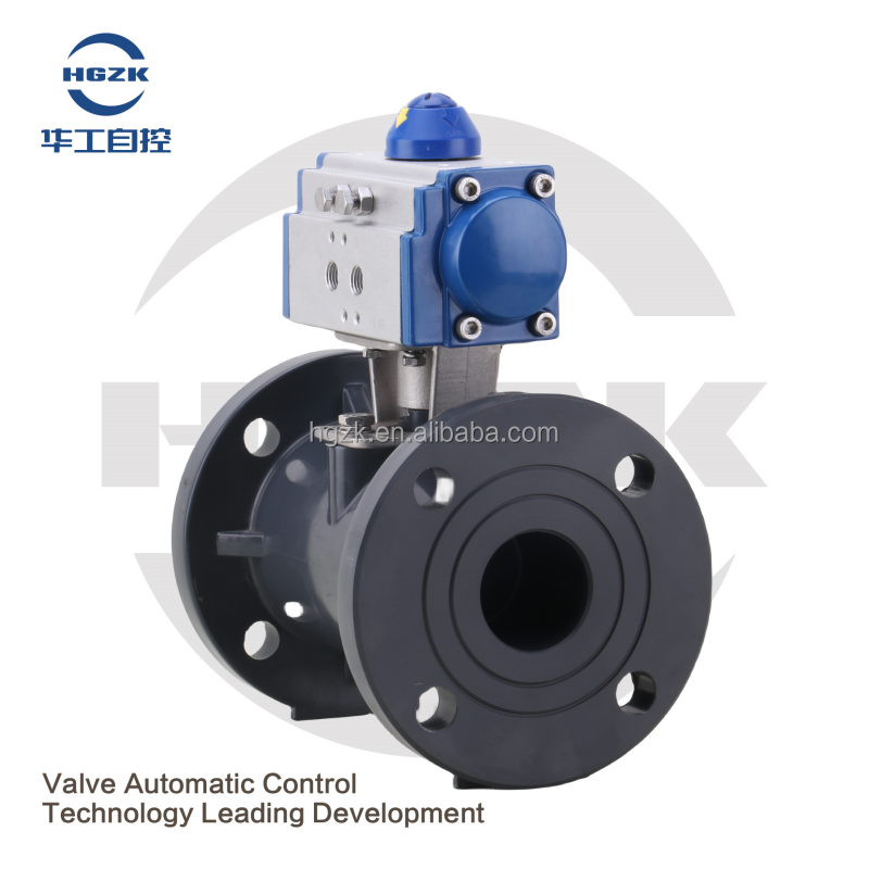 Acid and Alkali Corrosion Resistant Double-joint Plastic Chemical Union Chemical Pneumatic PVC Ball Valve