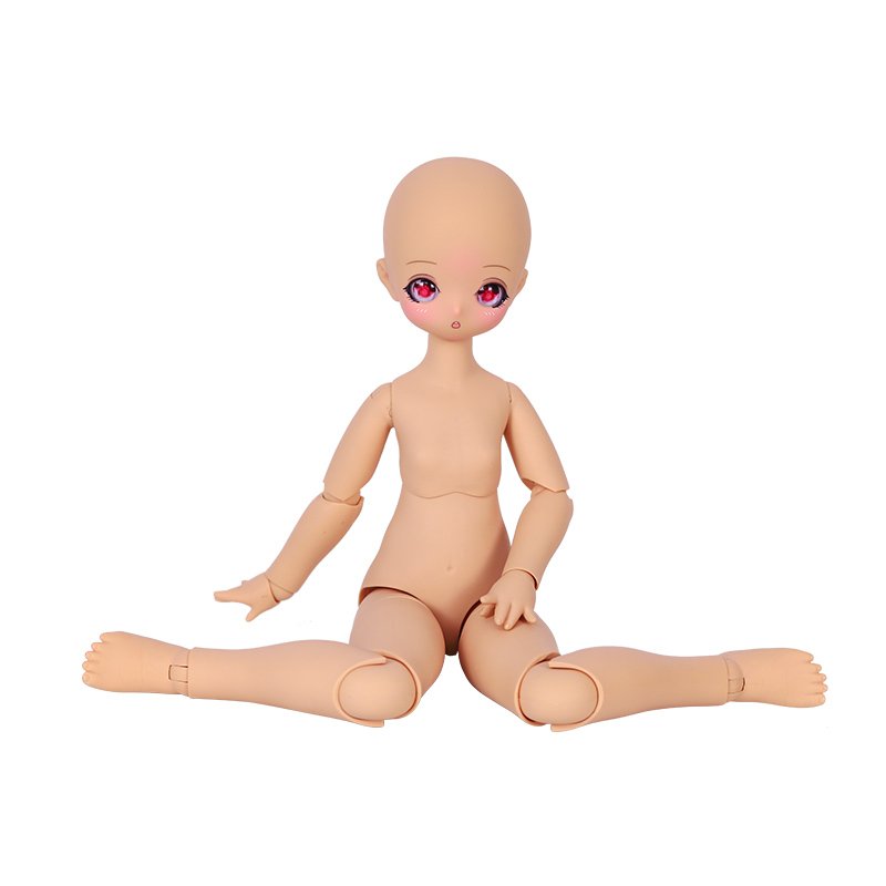 1/4 BJD Doll for Naked Joint Body Doll Open Head BJD Makeup Tan Skin Dolls DIY Changeable Eyes