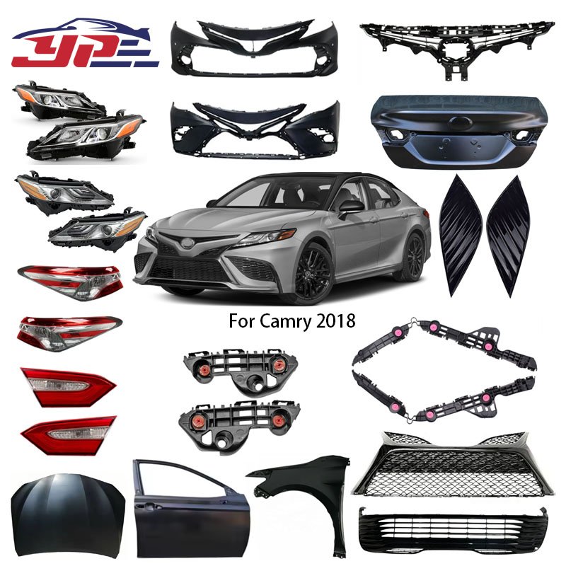 YOUPEI Auto Body Parts LED Headlamp Fog Lamp Bumper Bracket Grille Door Tail Lamp Door for Toyota Camry 2018