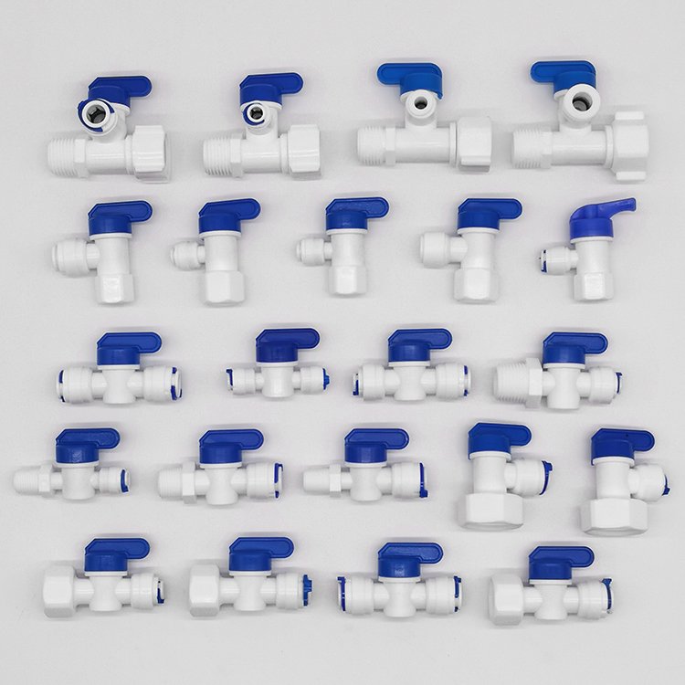 1/2" 1/4" 3/8" OD Tube Pipe Fitting T and Y Tee 3 Way Quick Connect Ball Valve