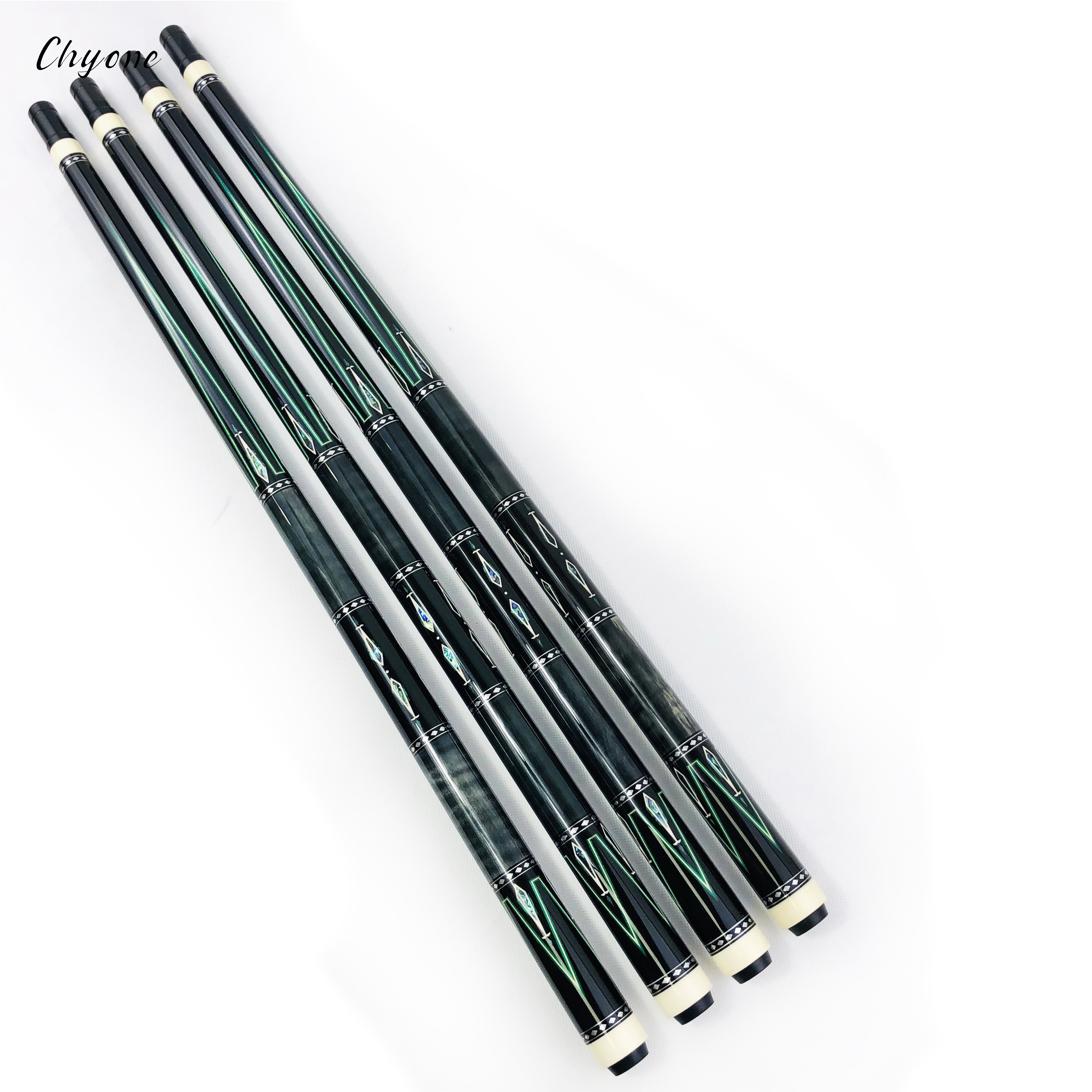 Korea Carom Cue Chyone Real Abalone Shell Points Inlay Low Deflection Billiard Cue Inlay Pool Cues