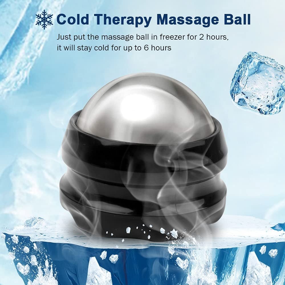 Therapy Tool Manual Stainless Steel Cold Massage Roller Ball Cold Hot Relief for Sore Muscles,Joint Pain Relief Relaxing
