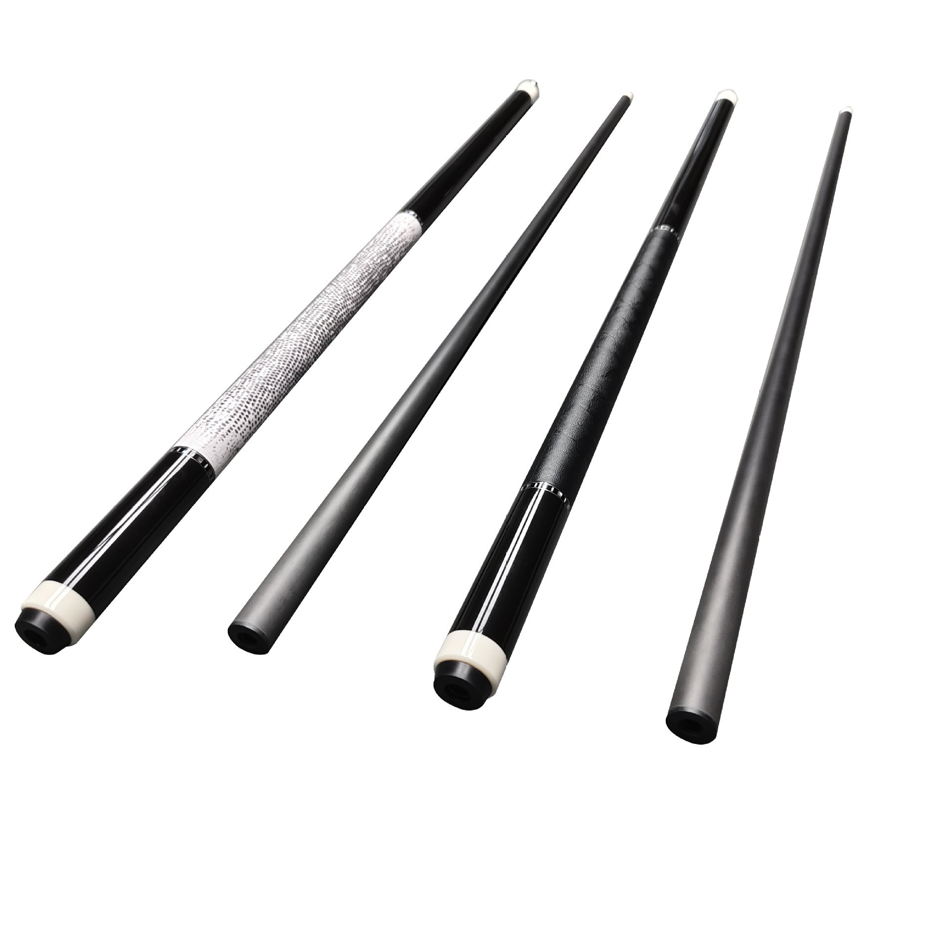 Customized Lizard Leather Grip 1/2 Full Carbon Fiber Billiard Cue Stick With 9 to 13mm Tip Sizes