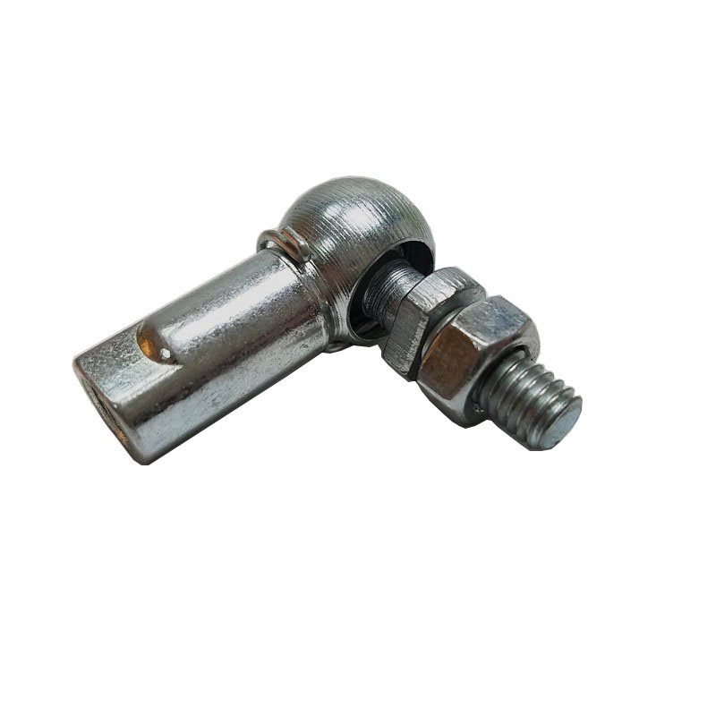 DIN 71802-CS-13-M8, Angle Ball Joints , With Threaded Stud and Safety Clips, Carbon Steel, Zinc Plated