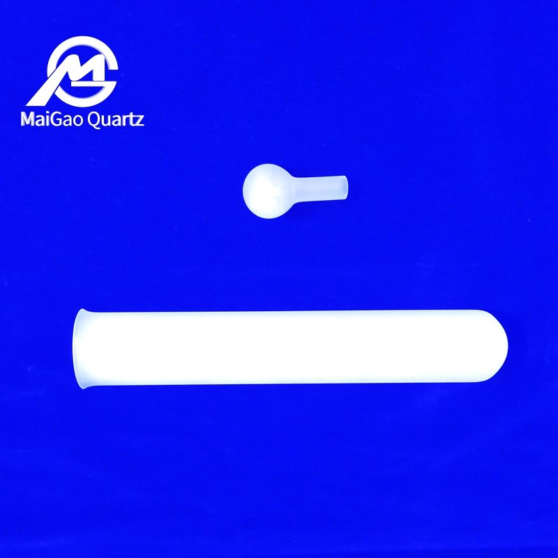 Factory Custom High Quality Heat and Acid Resistant Milky White Quartz Straight Pipe Quartz Ball
