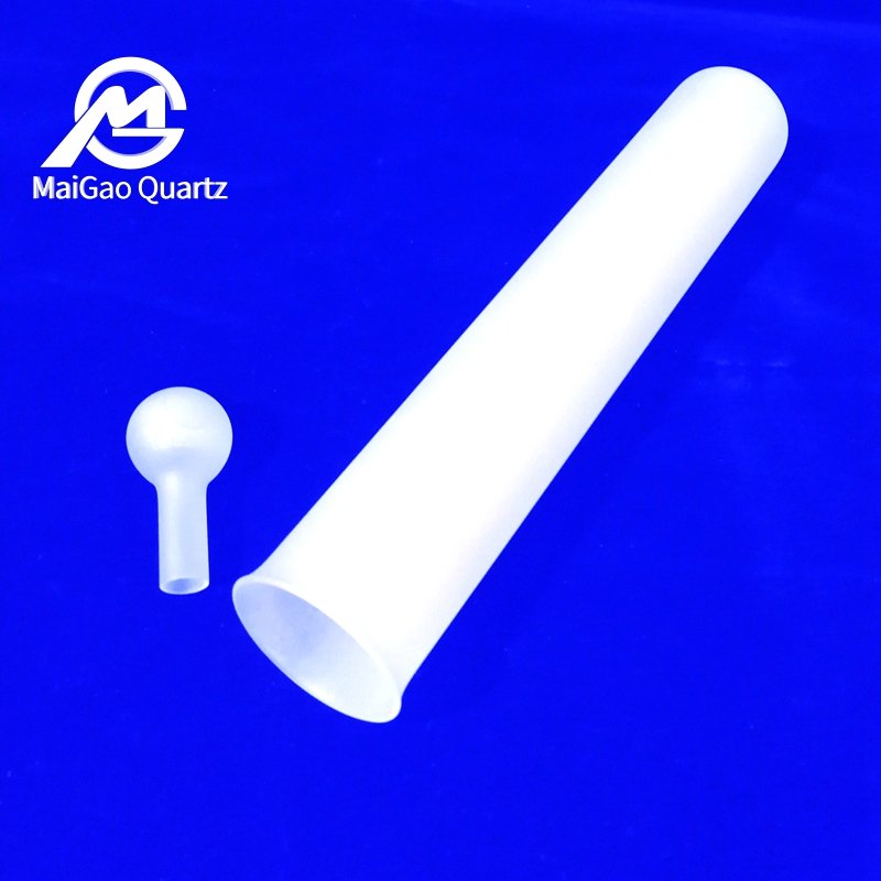 Factory Custom High Quality Heat and Acid Resistant Milky White Quartz Straight Pipe Quartz Ball