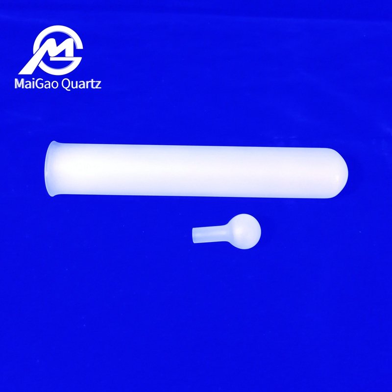 Factory Custom High Quality Heat and Acid Resistant Milky White Quartz Straight Pipe Quartz Ball