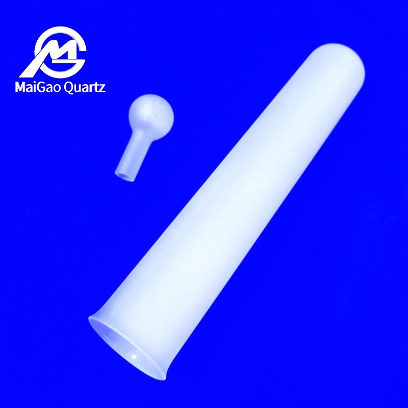 Factory Custom High Quality Heat and Acid Resistant Milky White Quartz Straight Pipe Quartz Ball