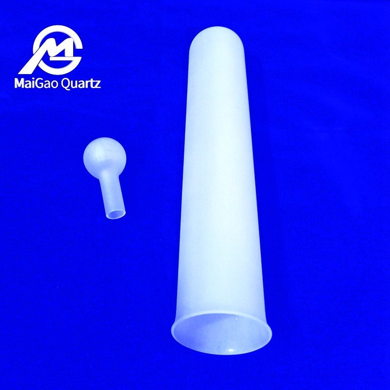 Factory Custom High Quality Heat and Acid Resistant Milky White Quartz Straight Pipe Quartz Ball