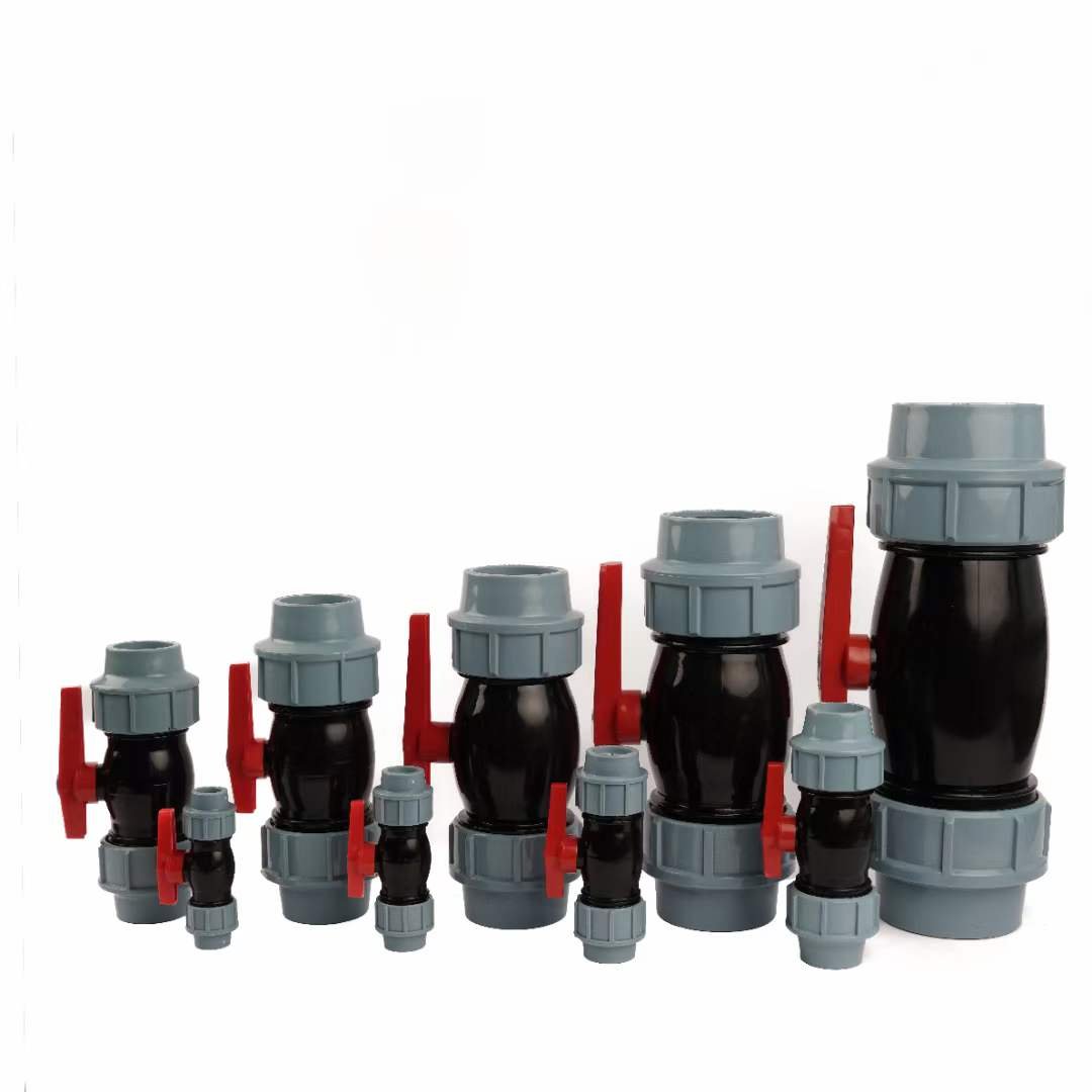Sales of Customized High Quality PP Inner Joint Ball Valves for Irrigation Water Supply