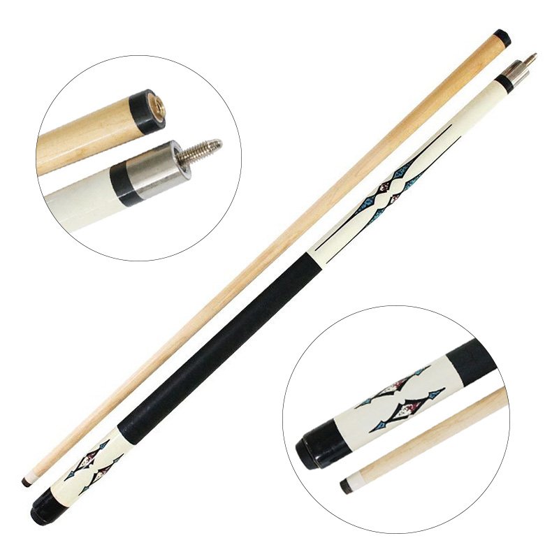 Promotion Gift Kit of 57inch 1/2 Style Maple Wooden Pool Cue with Billiard Cue Holding Case Set