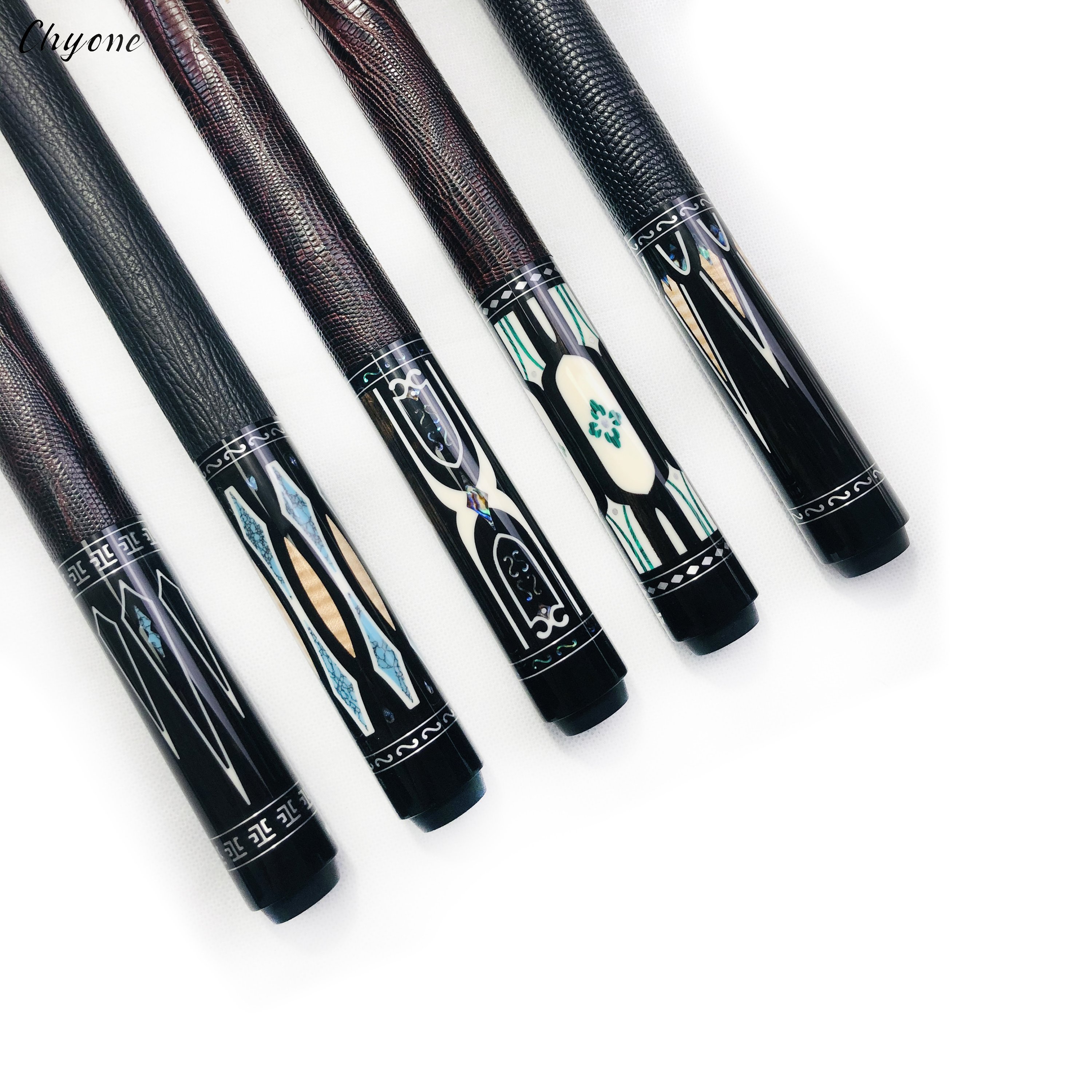 Pool Cue Chyone Custom Black Ebony Malachite Inlay Billiard Cue Carom 3 Cushion Cues