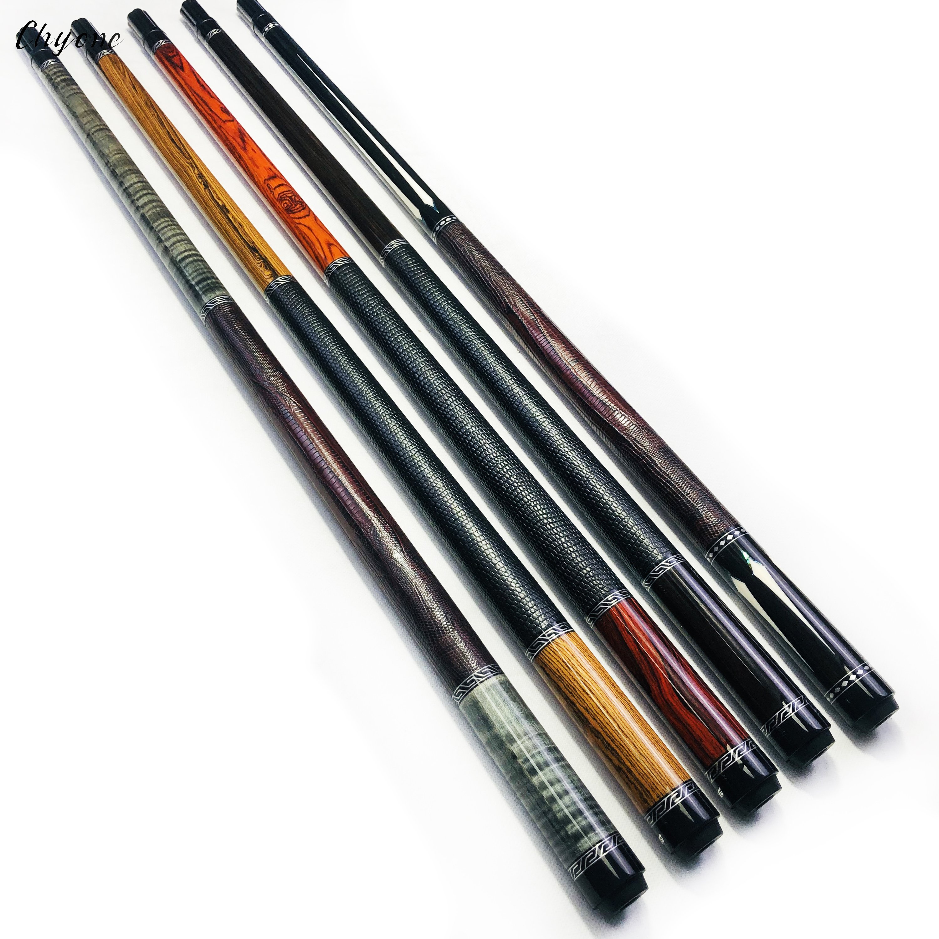 Pool Cue Chyone Custom Black Ebony Malachite Inlay Billiard Cue Carom 3 Cushion Cues