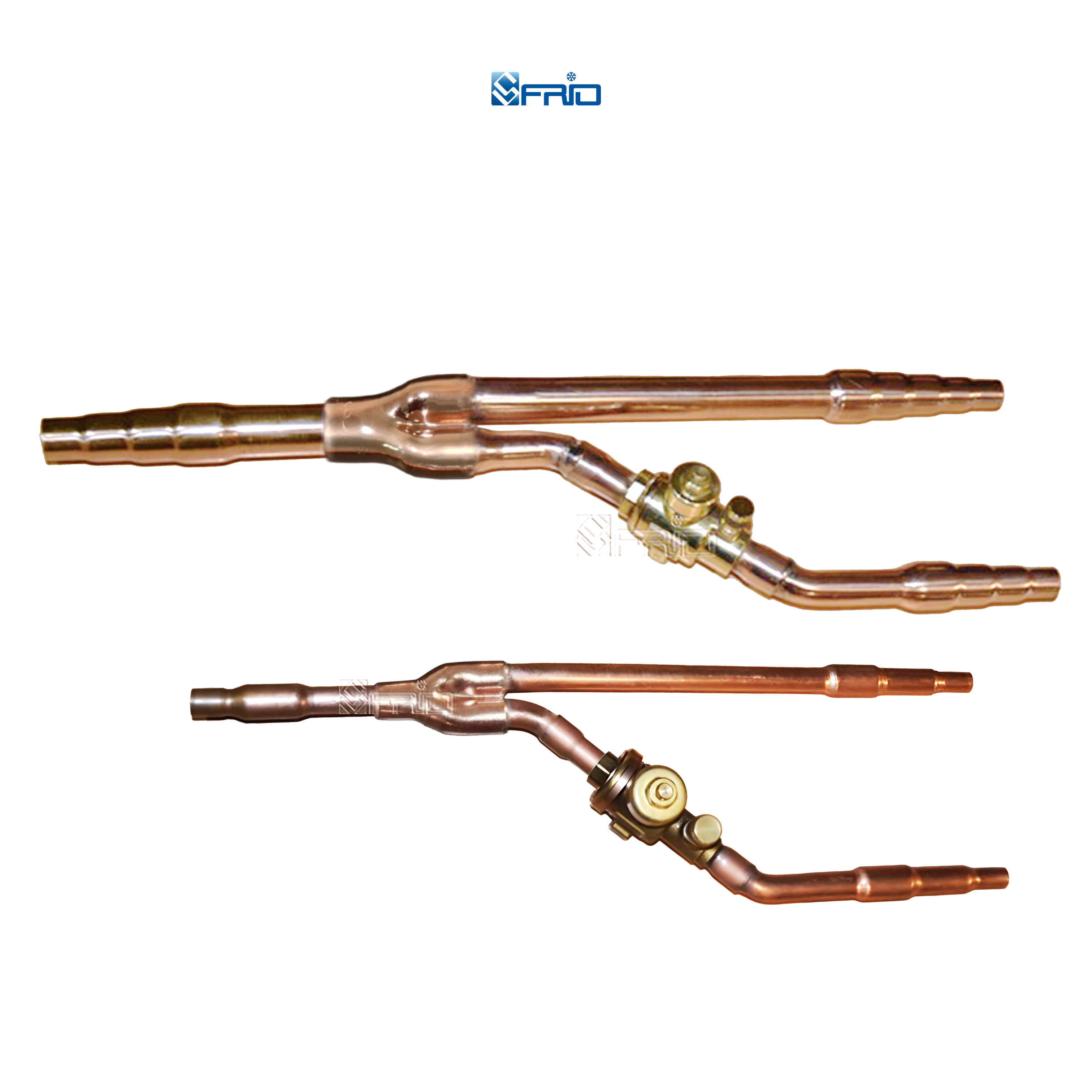 Copper Fitting Y Joints with Ball Valve Durable HVAC Refrigeration Connectors