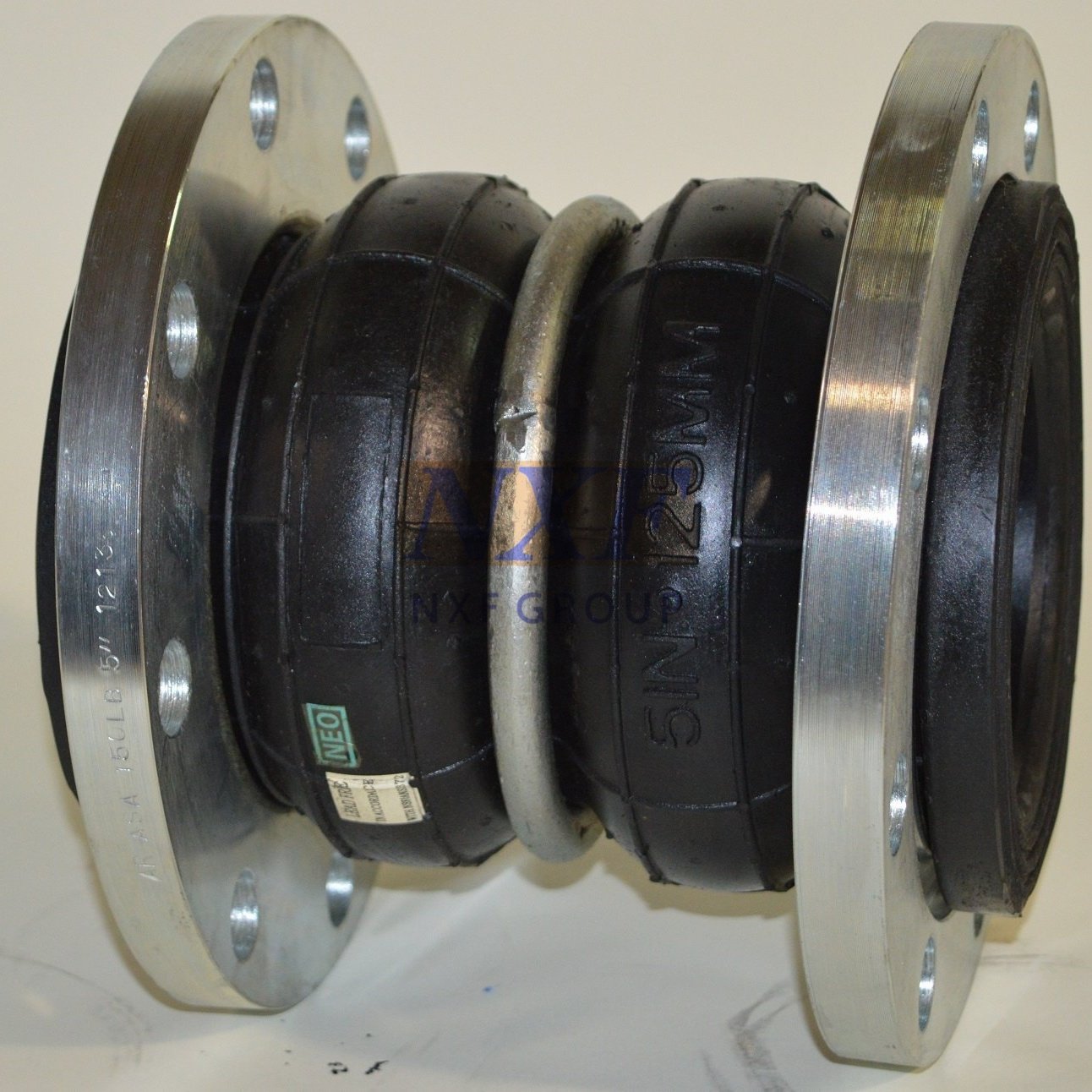 NXF DN 25-600 316/0Cr17Ni12Mo2/1.4401 Stainless Steel Flanged Type Flexible Double Ball Rubber Expansion Joint