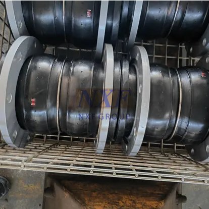 NXF DN 25-600 316/0Cr17Ni12Mo2/1.4401 Stainless Steel Flanged Type Flexible Double Ball Rubber Expansion Joint