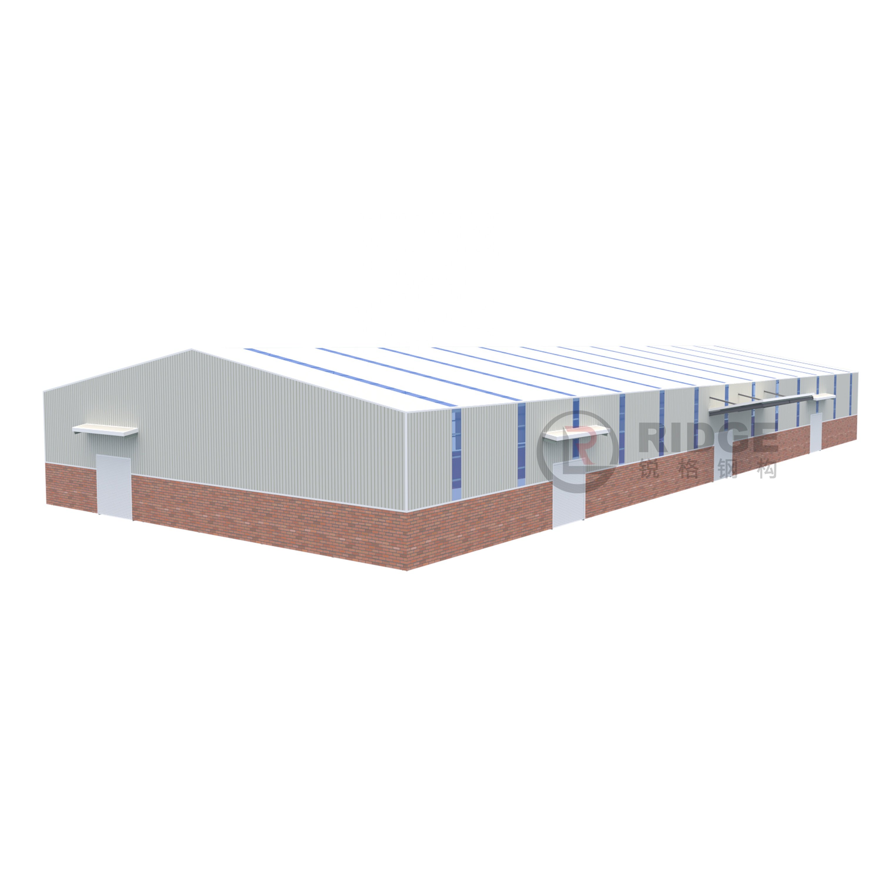 Customized Prefabricated 300 M2 3000 M2 5500 M2 7000 M2 7500 M2 20000 M2 200M2 Prefab Steel Structure Warehouse