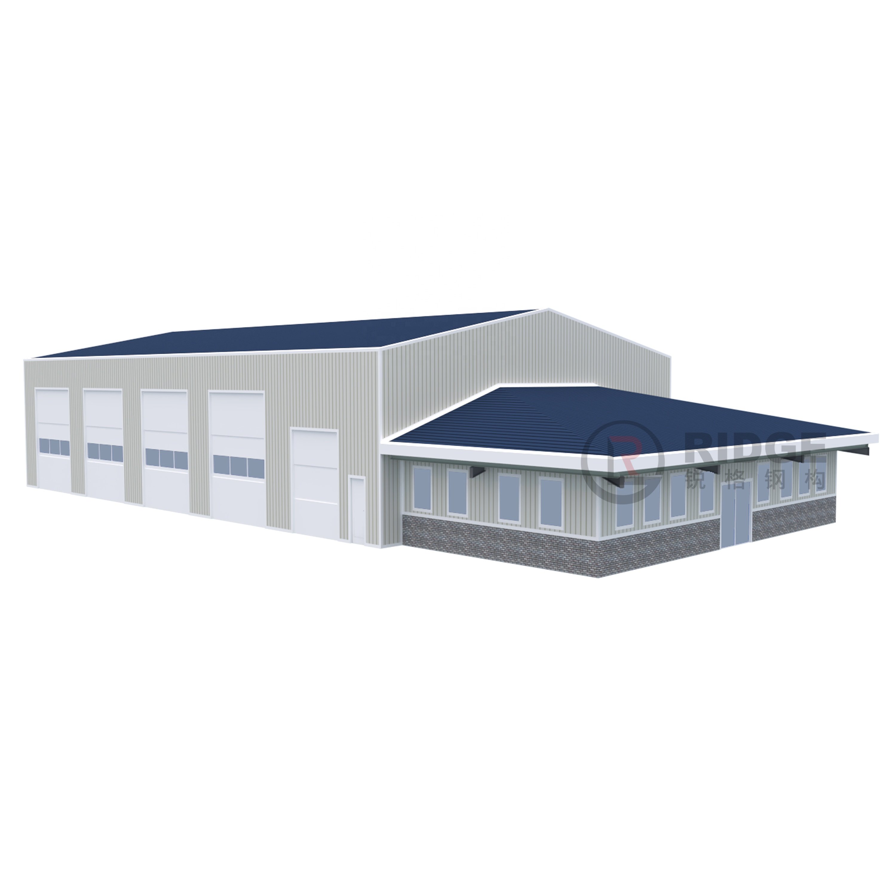 Customized Prefabricated 300 M2 3000 M2 5500 M2 7000 M2 7500 M2 20000 M2 200M2 Prefab Steel Structure Warehouse
