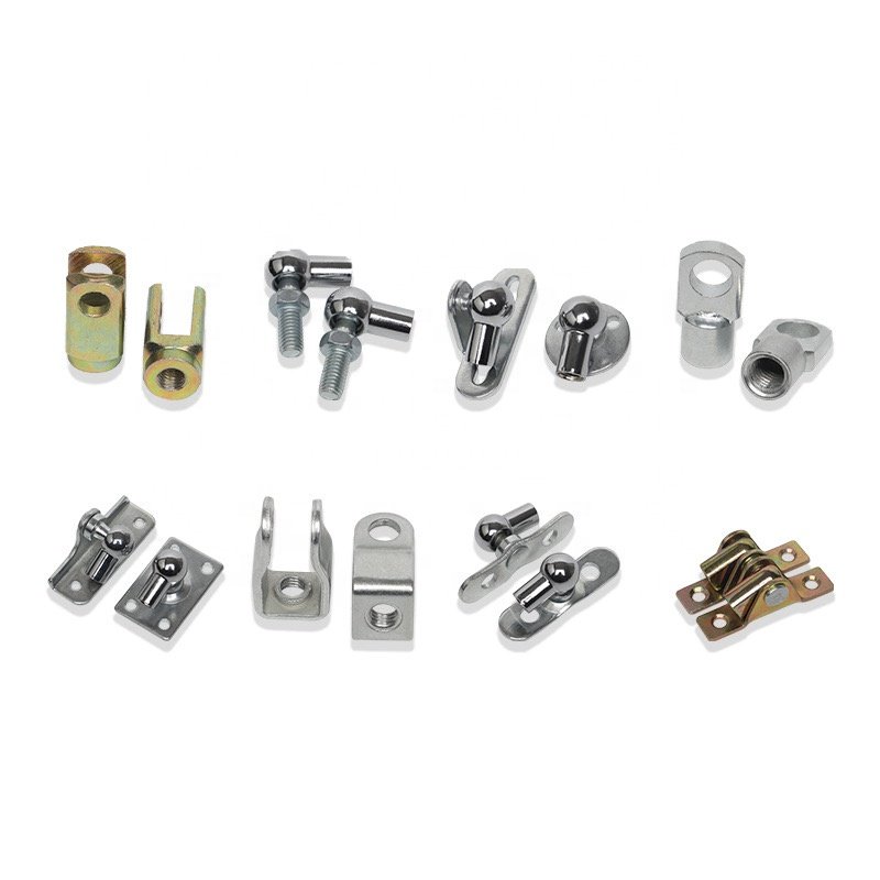Galvanized Steel Ball Joint Air Support Base Hydraulic End Fitting Flat Ball Head Gas Spring Light Box Accessories Inch