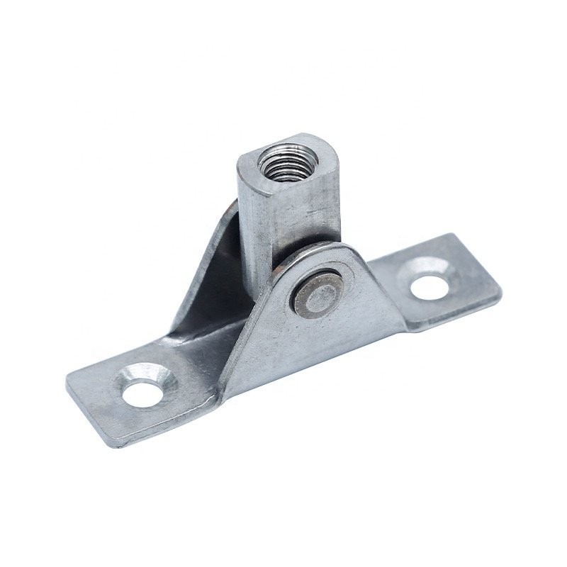 Galvanized Steel Ball Joint Air Support Base Hydraulic End Fitting Flat Ball Head Gas Spring Light Box Accessories Inch