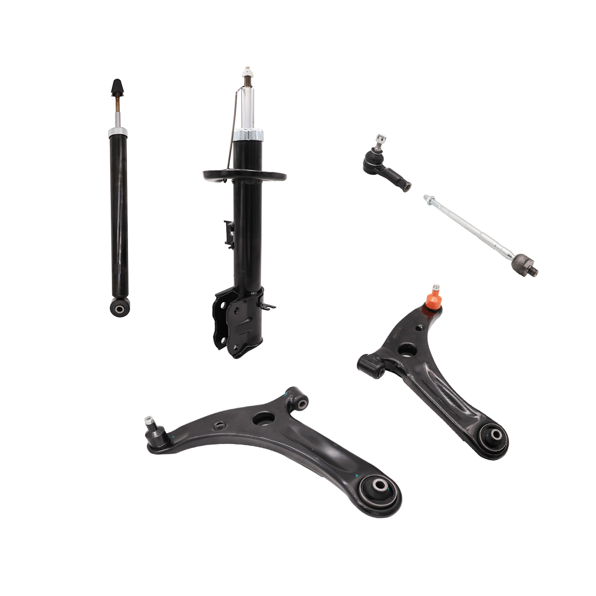 For BAIC BJEV EC5 Front and Rear Shock Absorber Core Left and Right Lower Swing Arms Steering Inner Pull Rod Outer Ball Joint