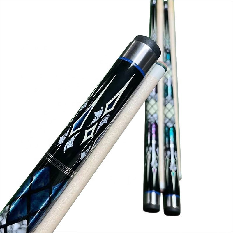 Wholesale Price Premium Quality Billiard Pool 1/2-PC Cue Maple Wood with Cue Joint Cover 58" Length 12.5mm Tip on Sale