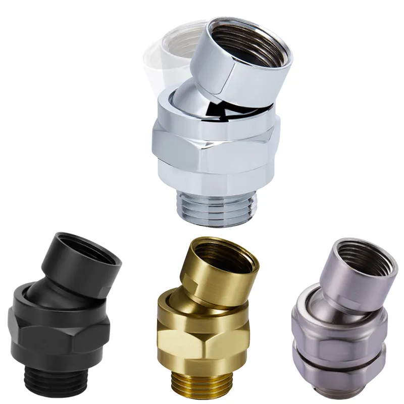 Conector De Ducha Chrome Brass G-1/2 Threaded Shower Connector Ball Joint Shower Head Swivel Ball Adapter