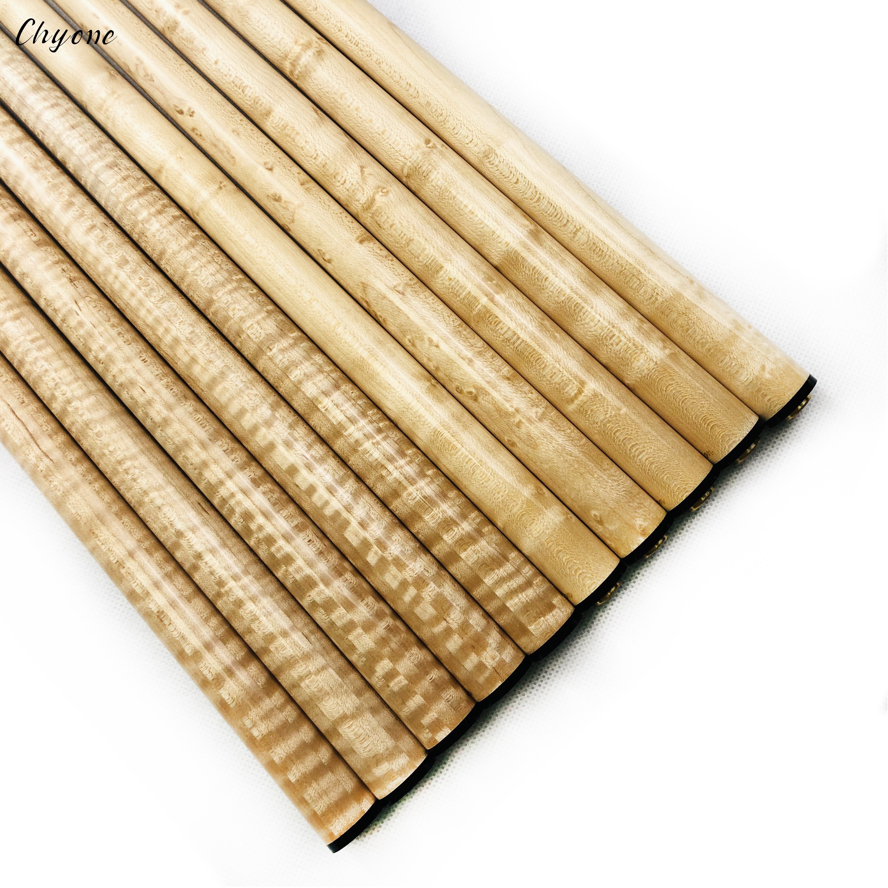 Pool Cue Shaft Chyone Custom 12pcs Laminate Curly Maple Carom Cue Shafts Kiel Wood Billiard Cue Shafts
