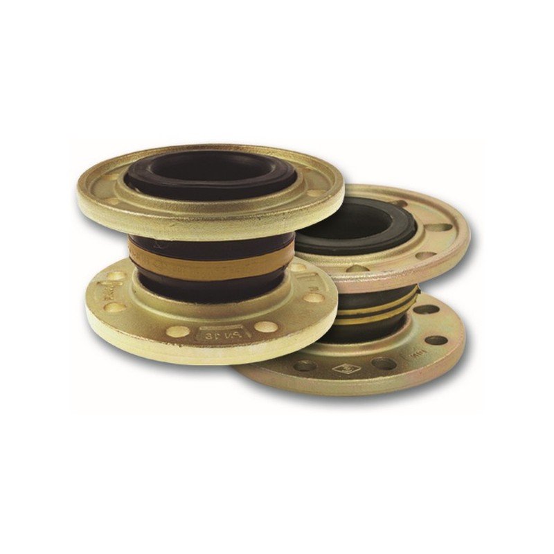 Axial Compensator Joints and Bellows in Rubber, SS, EPDM, PU, Silicon Diam.25-500mm with Accessories