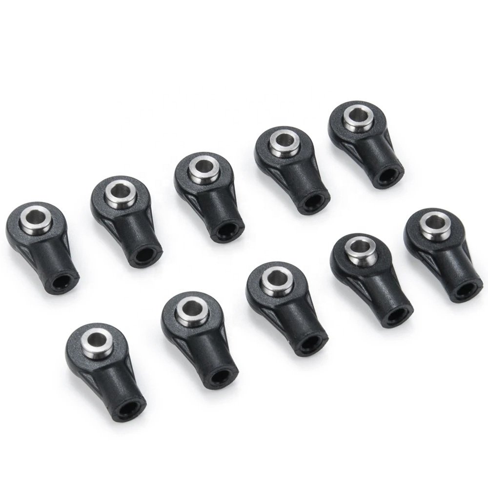 10pcs M3 Metal Tie Rod End with Plastic Joint Ball Head for Axial SCX10 90046 D90 1/10 Unisex RC Car Parts