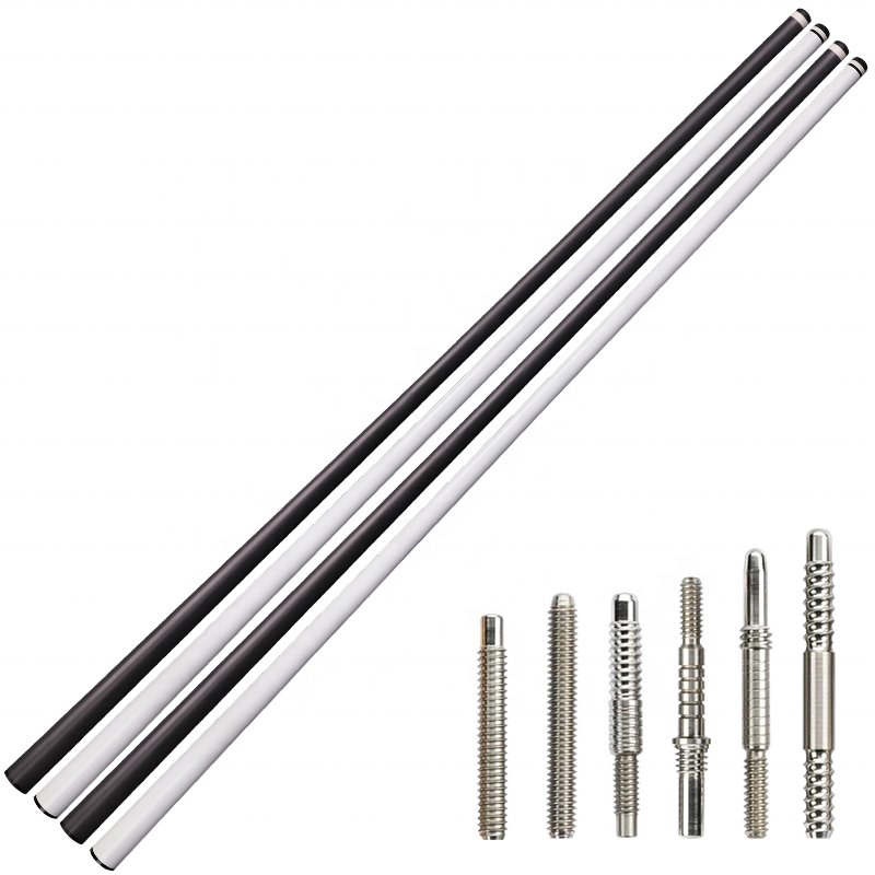 QJ-MJ-001-2 Customizable Carbon Fiber Pool Cue Stick Uni-Loc 3/8*8 Radial/Wavy Joint 12.4mm Single Shaft Snooker Forearm Cue