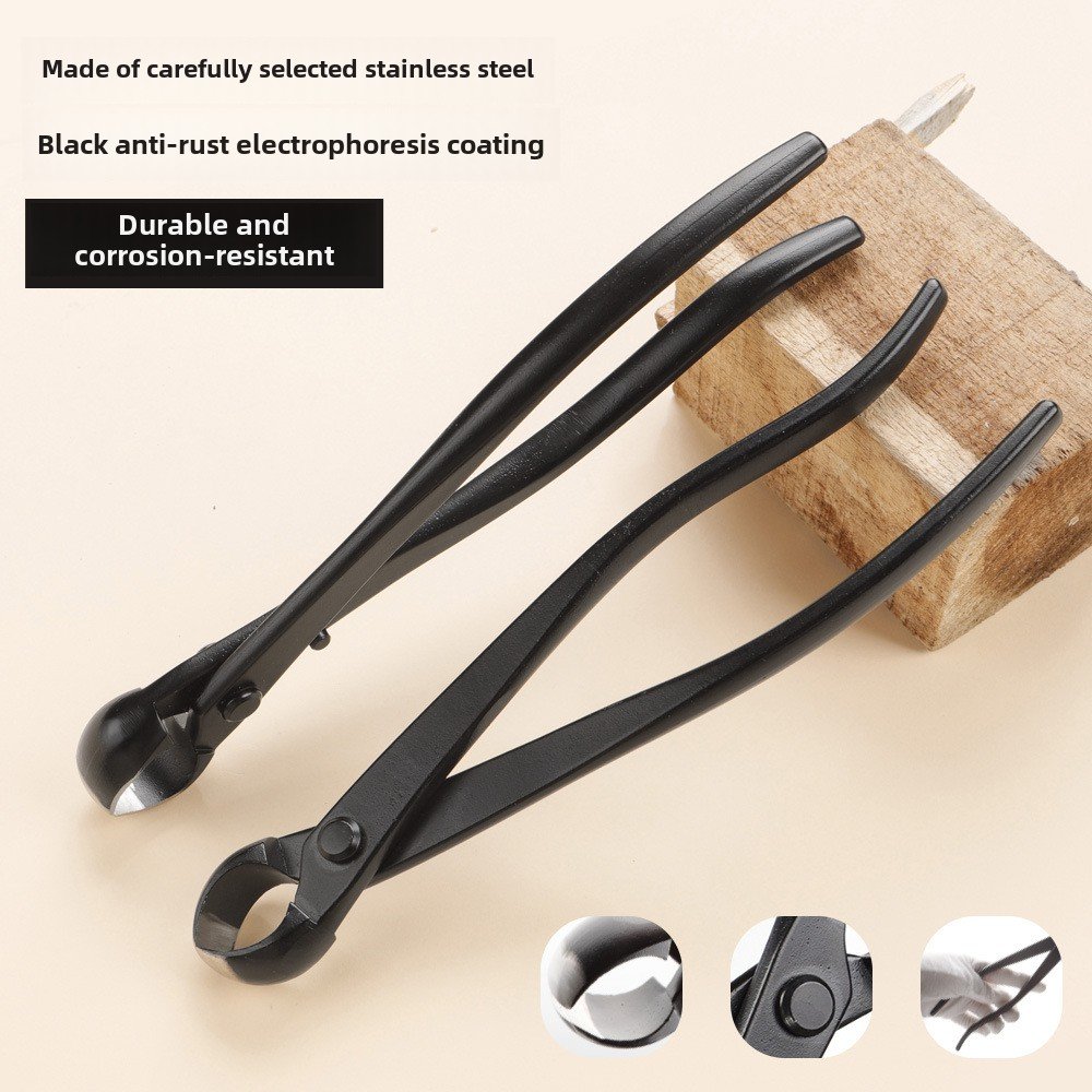 Professional Stainless Steel Oblique Scissors Ball Joint Pruner Tree Knot Potted Plant Pruning Bonsai Styling Tool Plastic