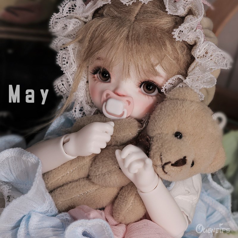 May Doll BJD 1/6 24cm Resin Model Toy Dundun Body Animation Bebe Pacifier with Magnet Baby Christmas Gift