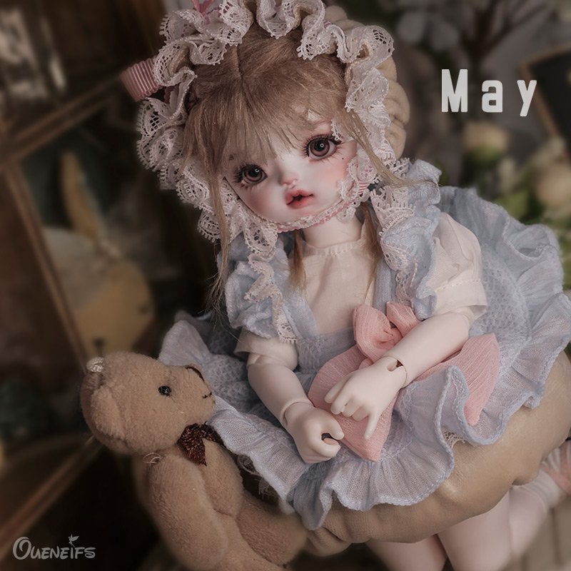 May Doll BJD 1/6 24cm Resin Model Toy Dundun Body Animation Bebe Pacifier with Magnet Baby Christmas Gift