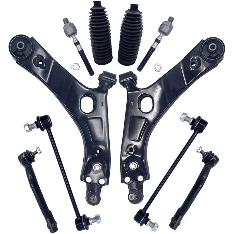 CMS901210 Front Control Arm Suspension Kit Tie Rod Ball Joint Compatible With 2010-2013 Hyundai Tucson 2011-2013 Kia Sportage