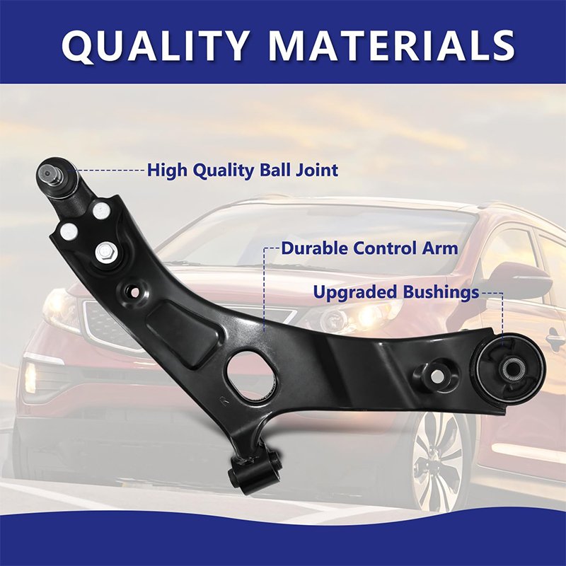 CMS901210 Front Control Arm Suspension Kit Tie Rod Ball Joint Compatible With 2010-2013 Hyundai Tucson 2011-2013 Kia Sportage