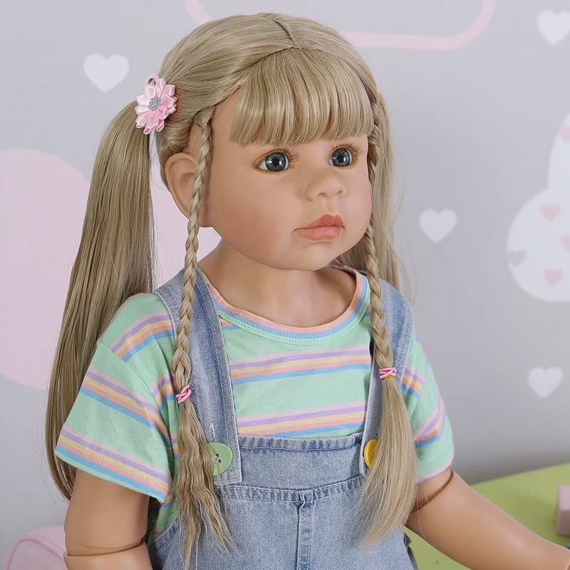 NPK 98CM Toddler Baby Girl Original Masterpiece Doll 3-4years Old Real Baby Dress Model Ball Jointed Body Doll Collectibles