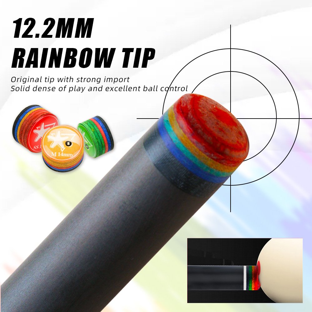 KONLLEN Billiard KL-3K Carbon Fiber Pool Cue Stick 12.2mm Tip 3*8/8 Uniloc Joint Pin Professional Low Deflection Stick Kit