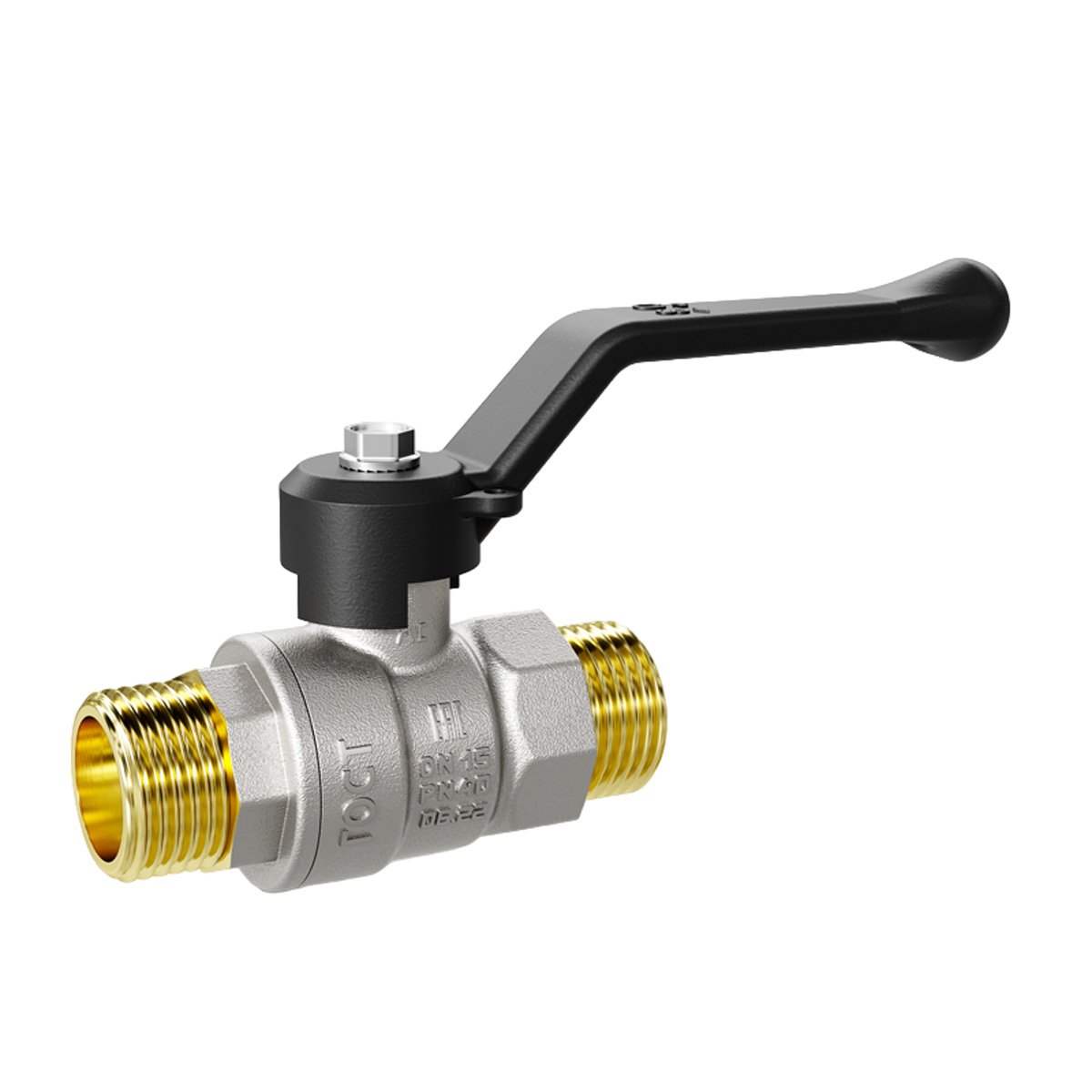 Brass Ball Valve LD Pride for Liquid Media Male/male Thread