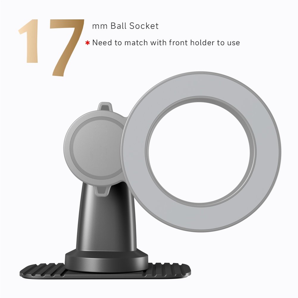 Wholesale 17mm 360° Rotating Ball Head Base for Car Phone Mount Universal Dashboard Magnetic Car Phone Mount