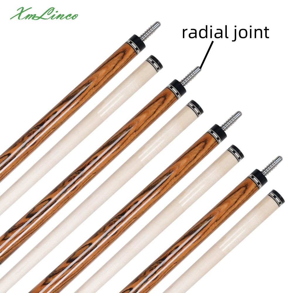 Xmlinco Handmade Billiard Pool Cue Caliburn Wood Lizard Leather Warp 12.5mm Tip Size Hard Maple Shaft 58 Inches