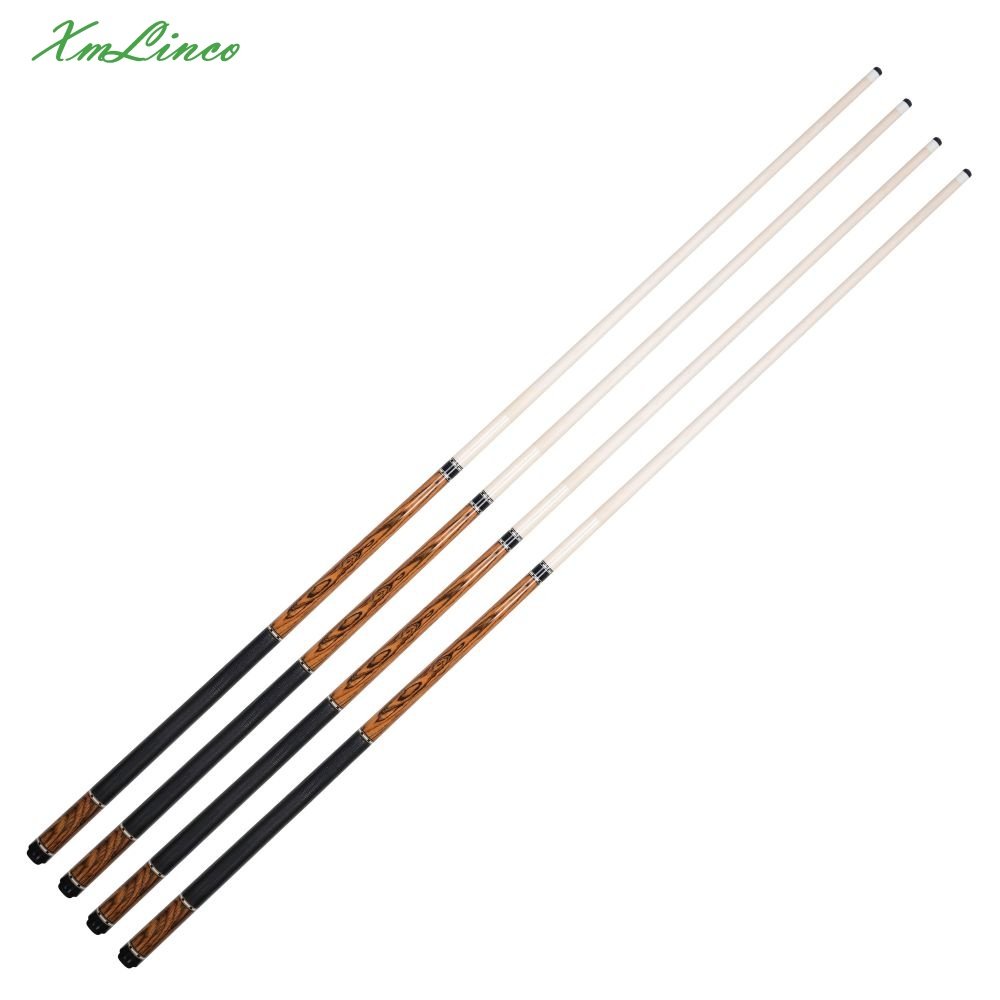 Xmlinco Handmade Billiard Pool Cue Caliburn Wood Lizard Leather Warp 12.5mm Tip Size Hard Maple Shaft 58 Inches
