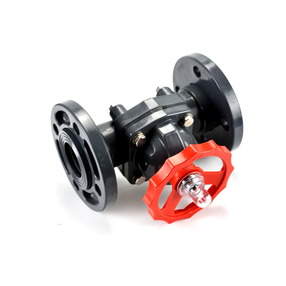 High Temperature Manual Flanged Ends Plastic PVC CPVC Diaphragm Valve