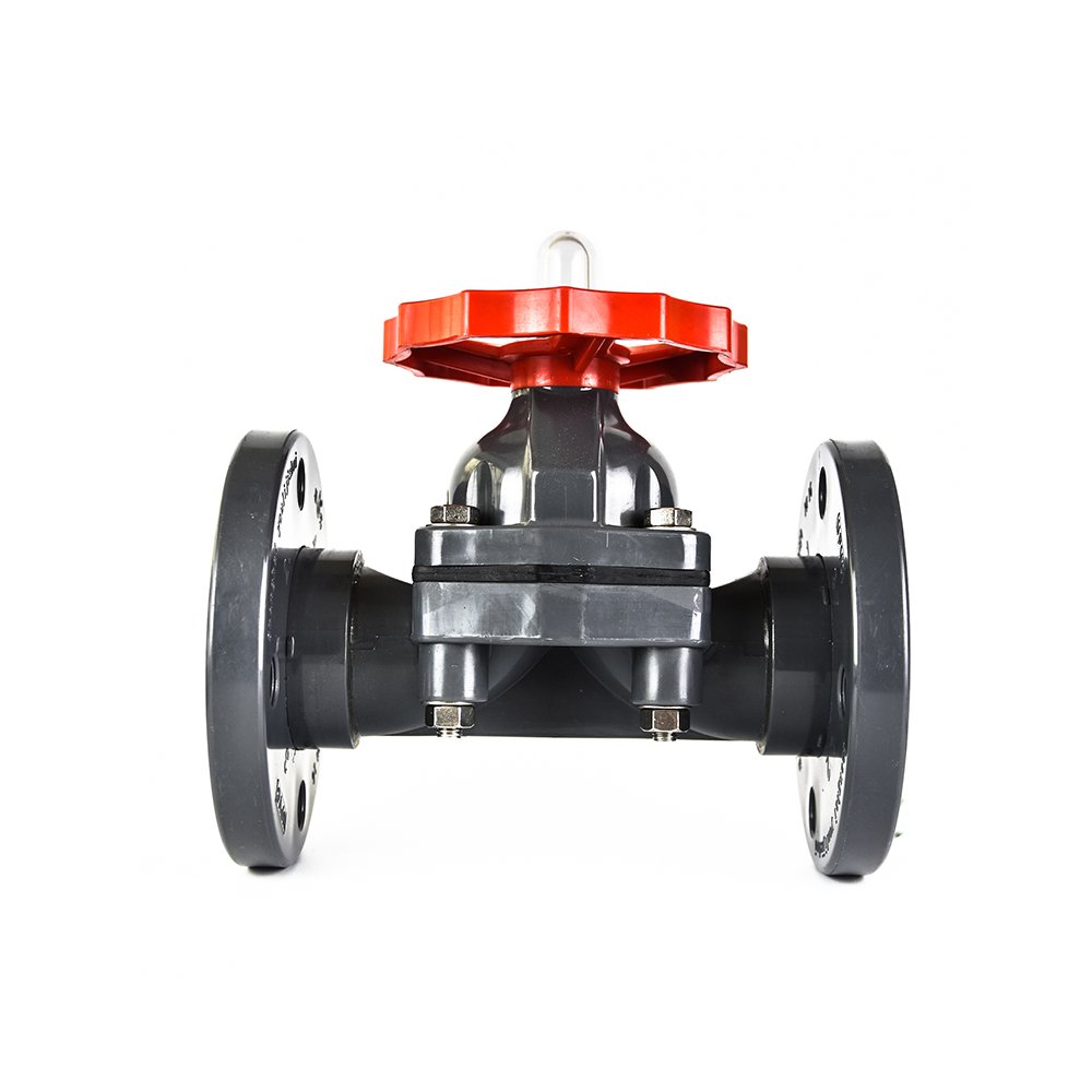 High Temperature Manual Flanged Ends Plastic PVC CPVC Diaphragm Valve