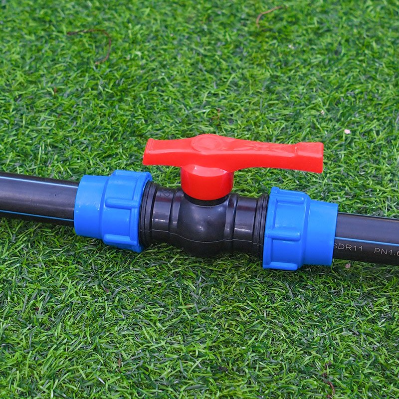 High Quality 50mm LDPE Polyethylene Ball Compression Fitting Connectors Customizable for Water Media OEM Support
