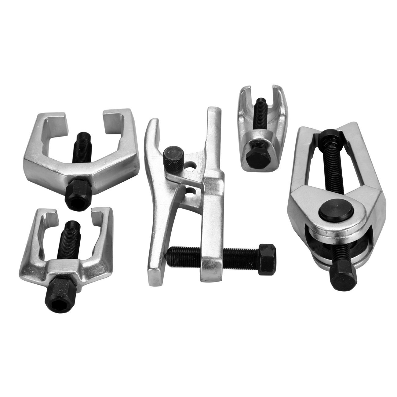5-Piece Steel Front End Ball Joint Separator Pitman Arm Puller Remover Tools Kit